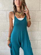 Teal Light Flowy Jumpsuit
