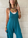 Teal Light Flowy Jumpsuit