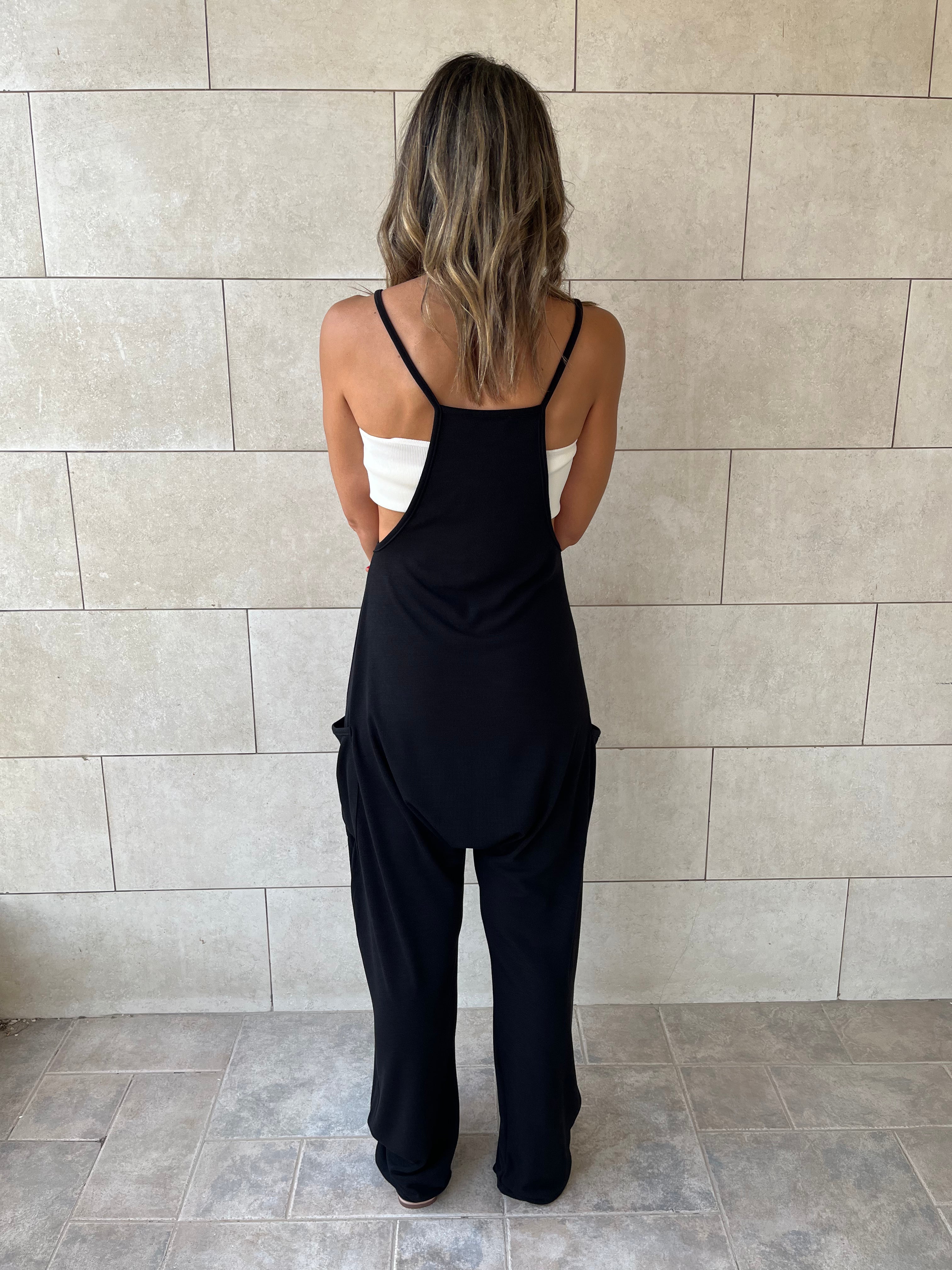 Black Light Flowy Jumpsuit