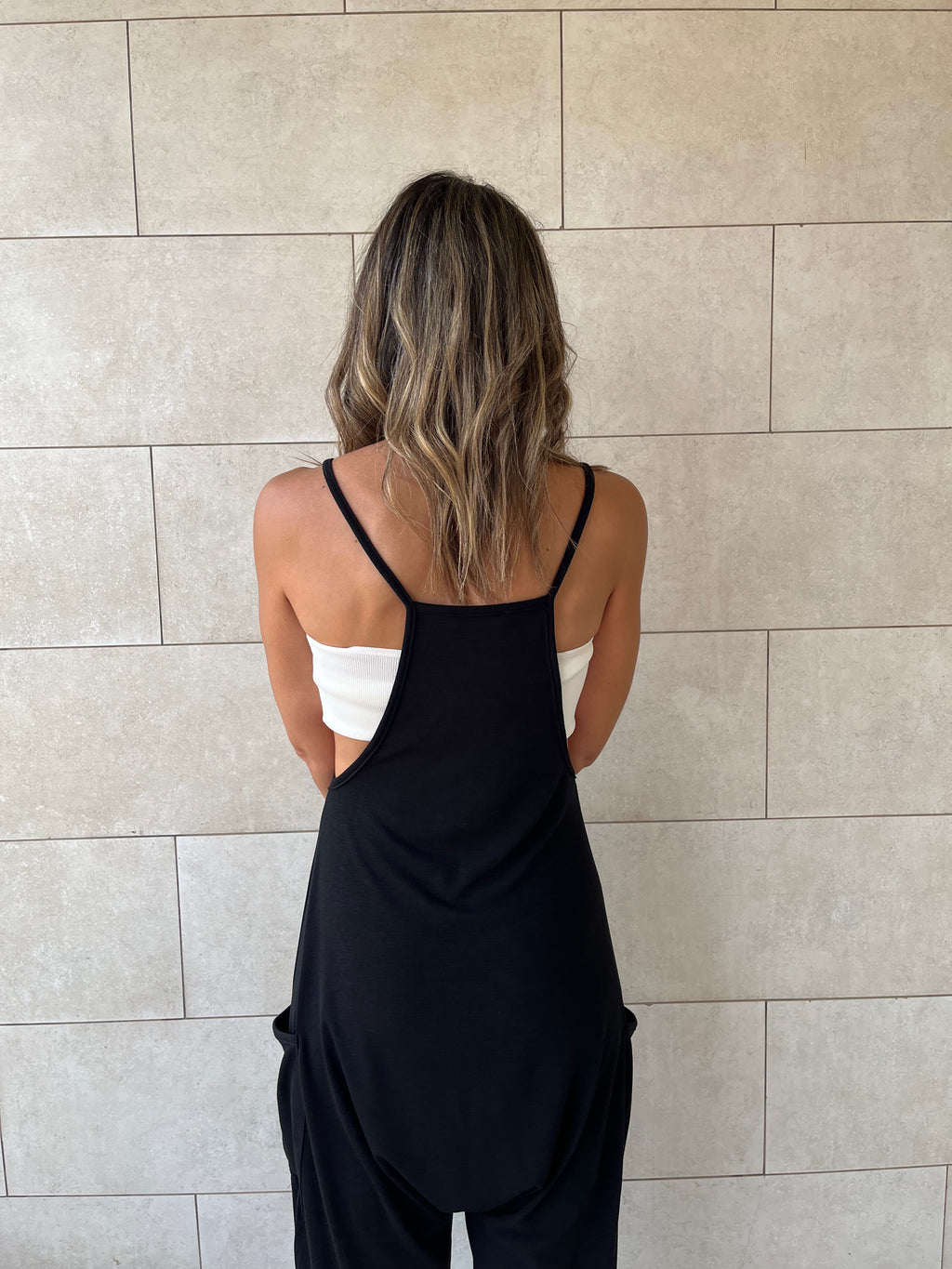 Black Light Flowy Jumpsuit