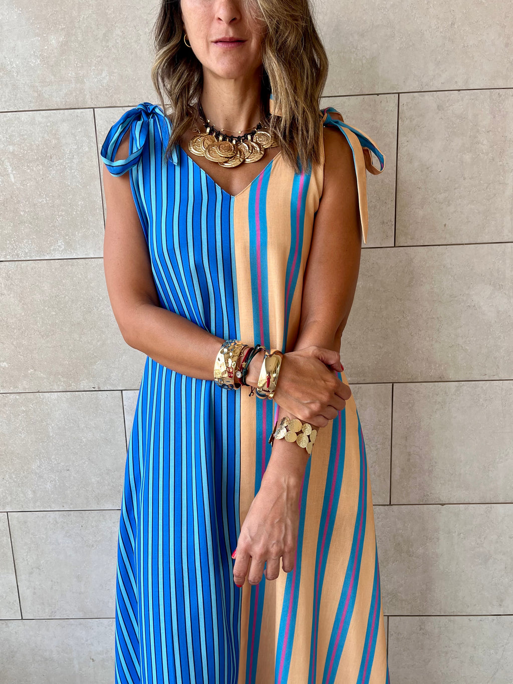 Yellow Boat Party Dress