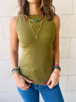 Blue & Olive 120 Knit Racer Top