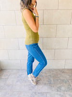 Blue & Olive 120 Knit Racer Top