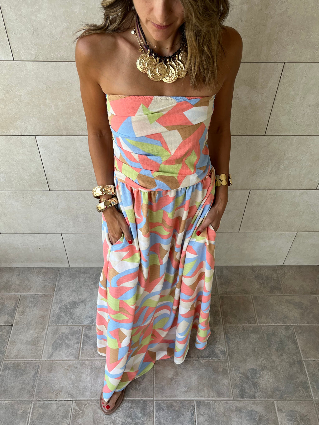 Geometric Bubble Dress