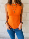 Orange & White Frillu Tanks