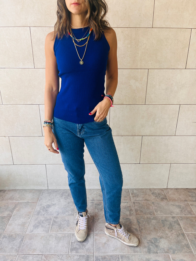 Blue & Olive 120 Knit Racer Top
