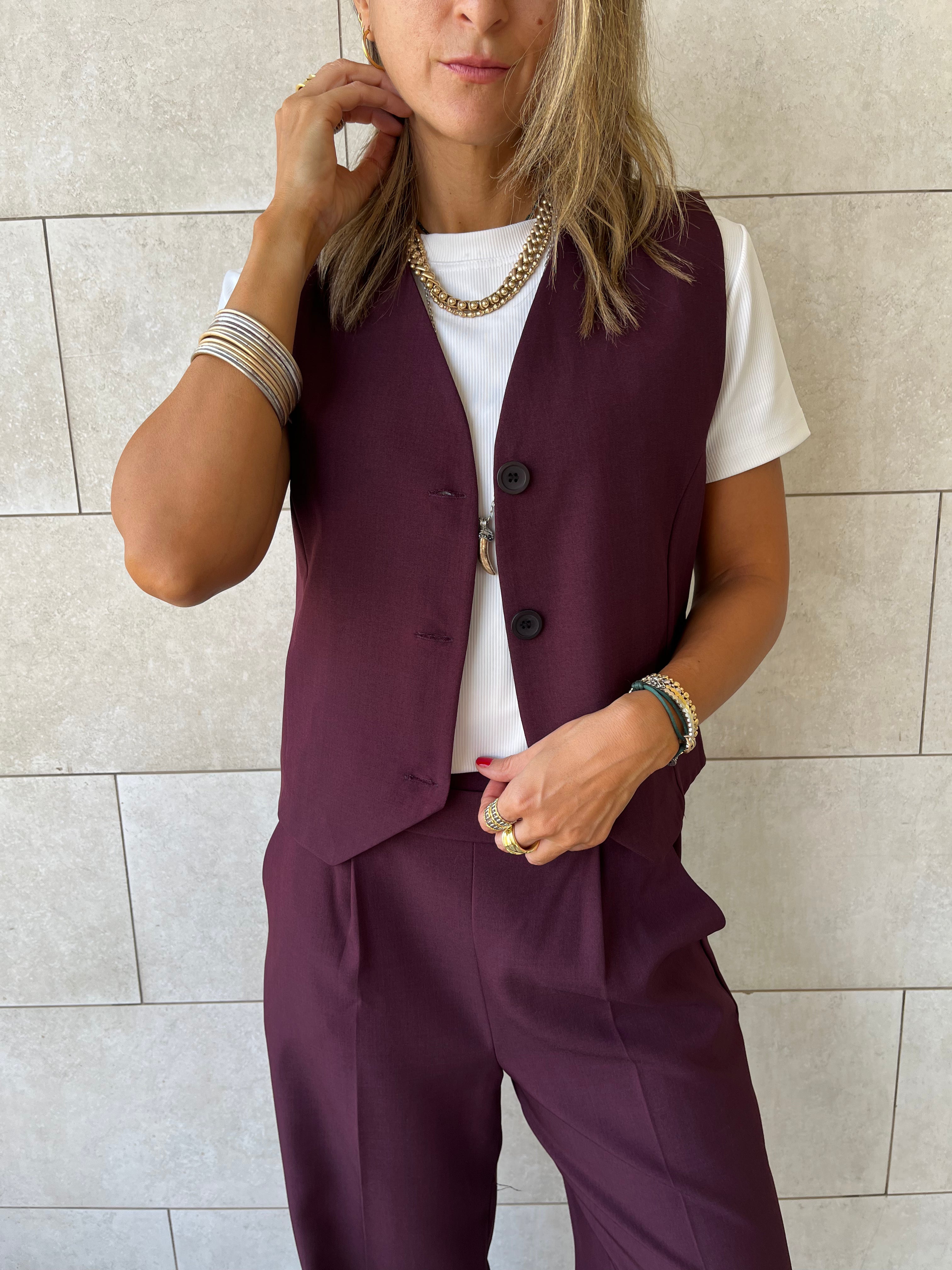 Plum Frillu Signature Vest