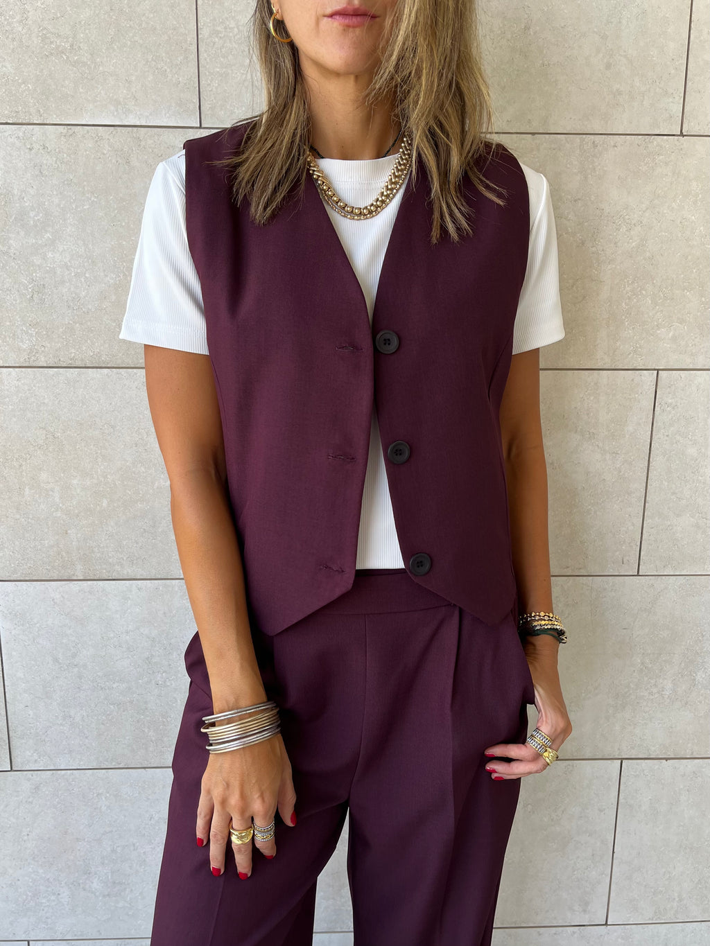 Plum Frillu Signature Vest