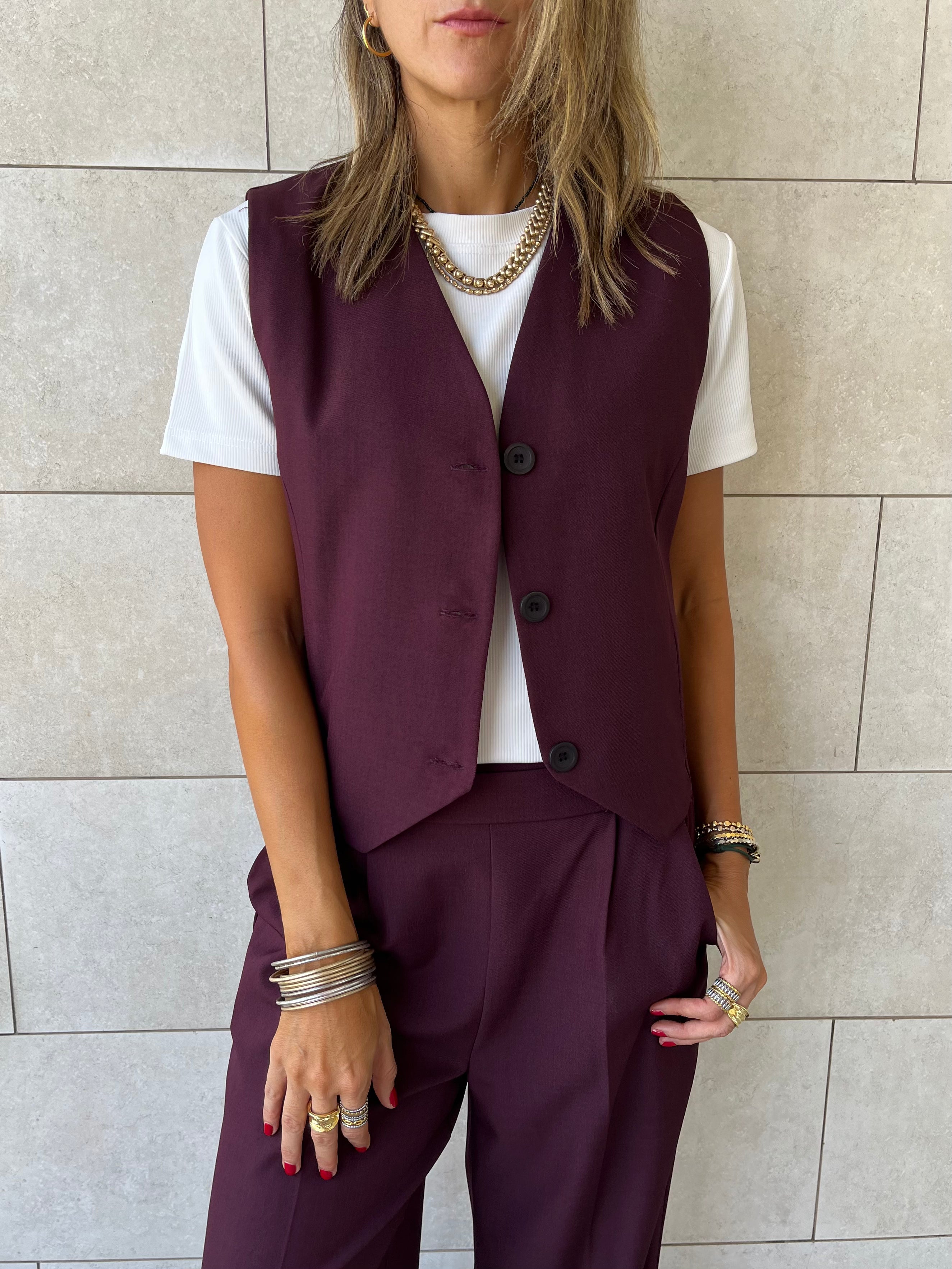 Plum Frillu Signature Vest
