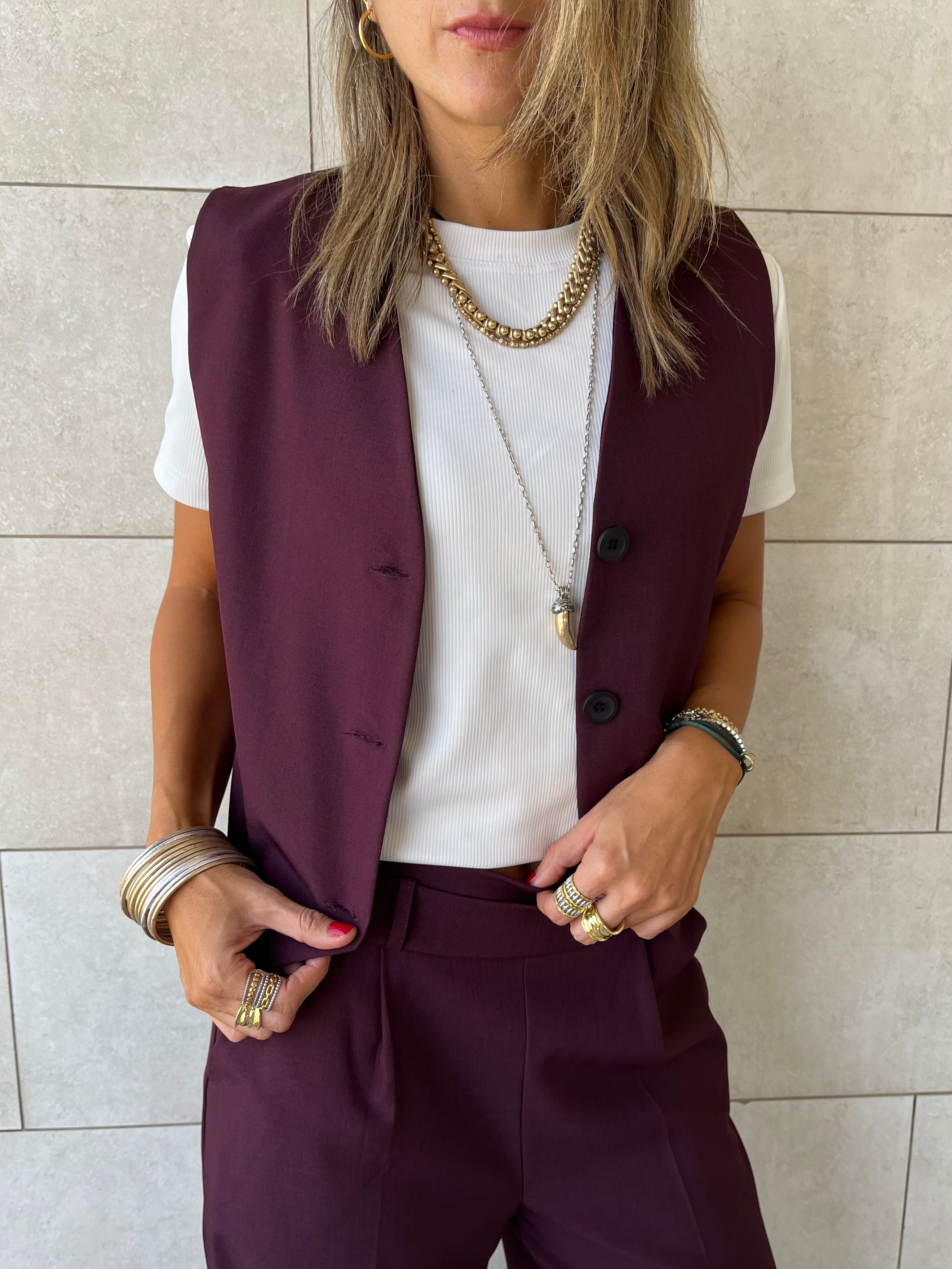 Plum Frillu Signature Vest