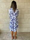 Blue Tropics Midi Tiered Dress