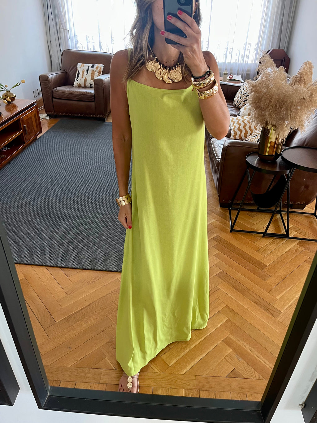Lime Venice Basic Dress