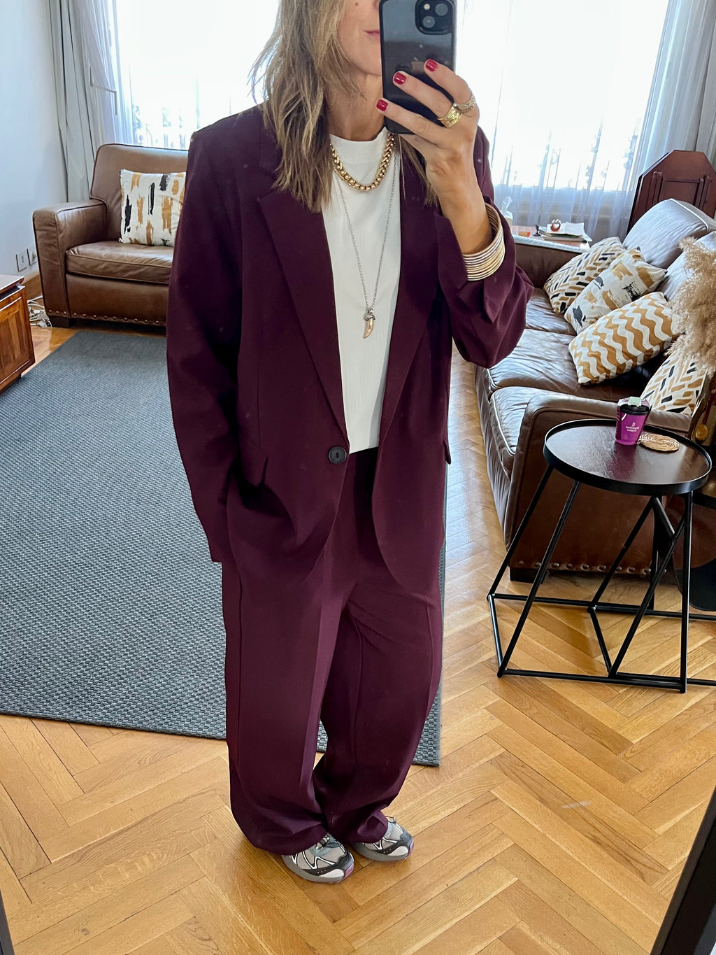 Plum Oversize Blazer