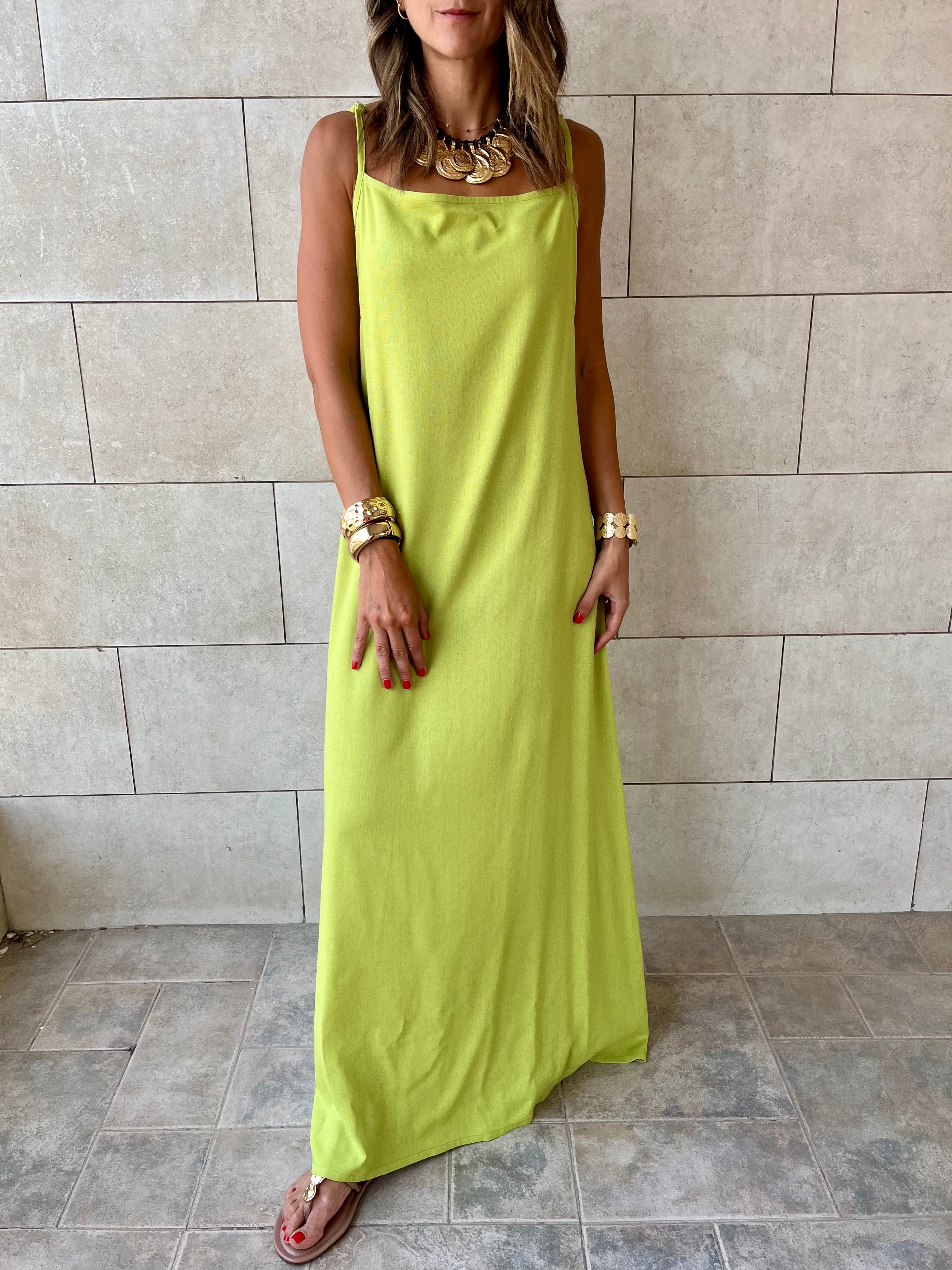 Lime Venice Basic Dress
