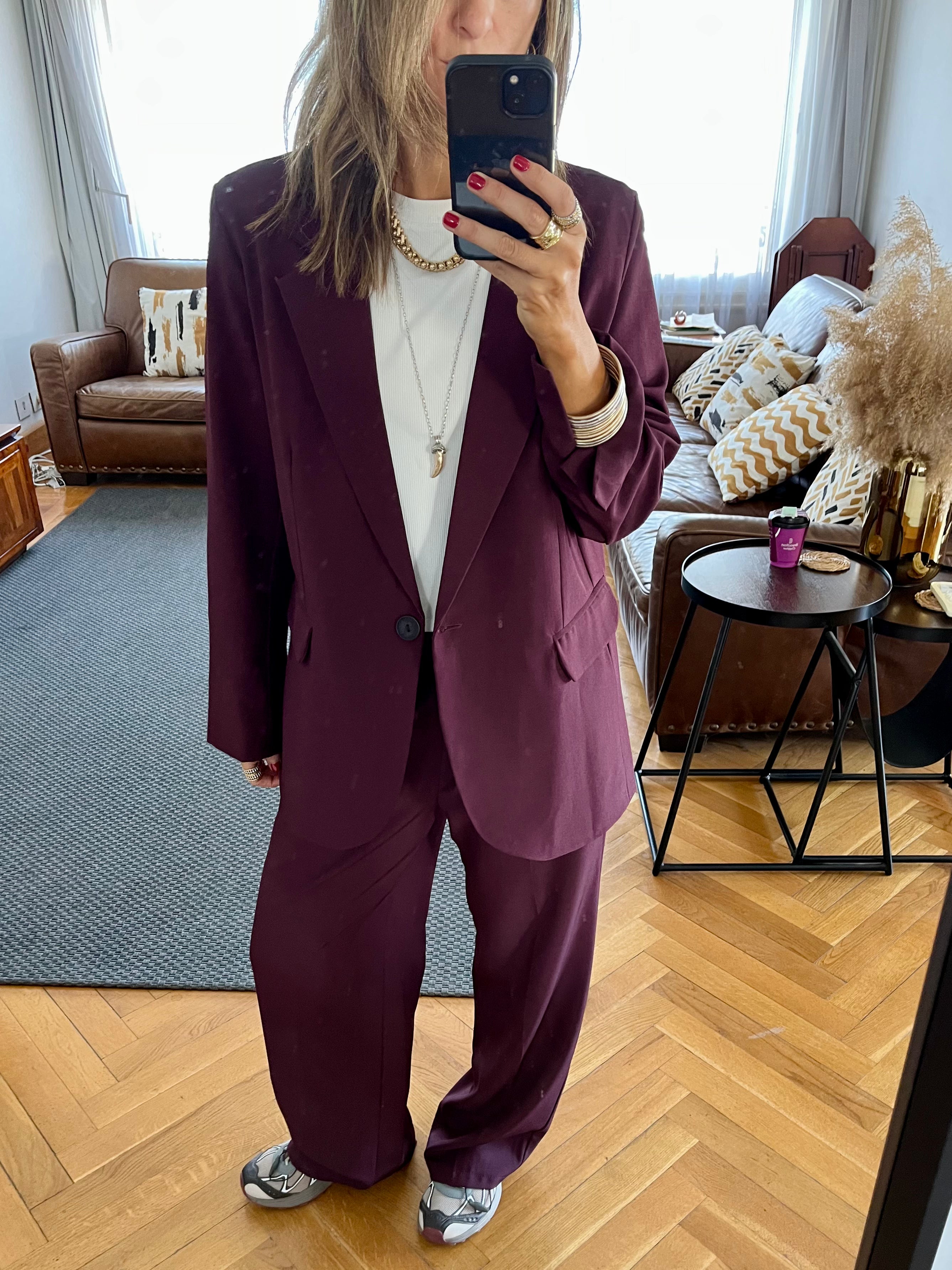 Plum Oversize Blazer