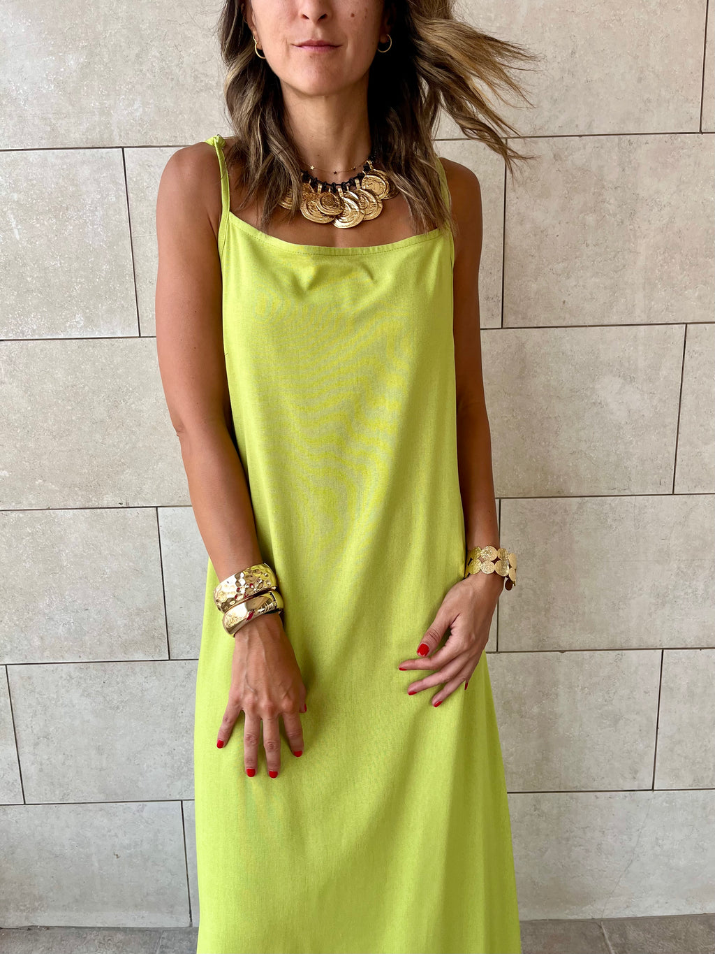 Lime Venice Basic Dress
