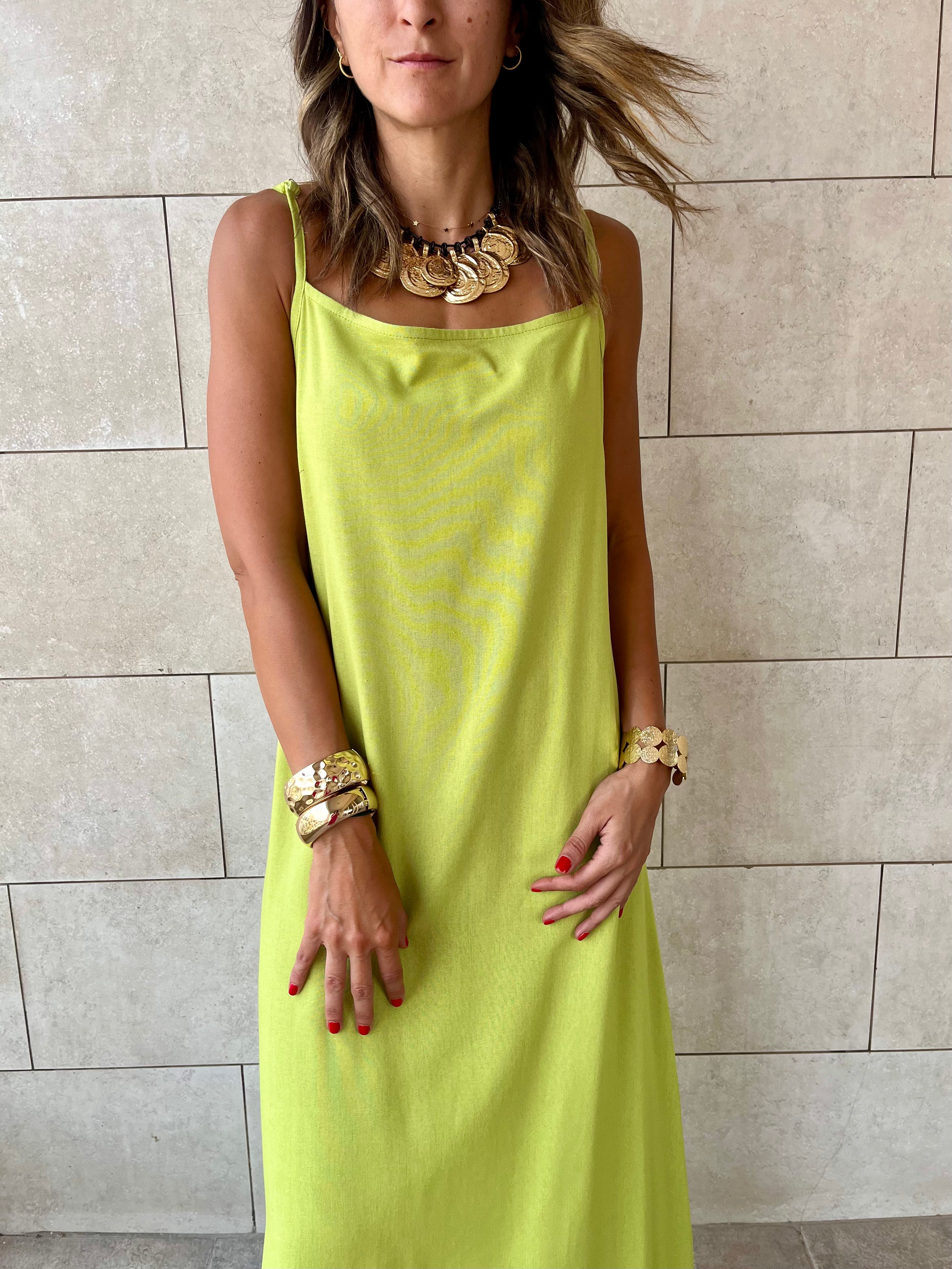 Lime Venice Basic Dress