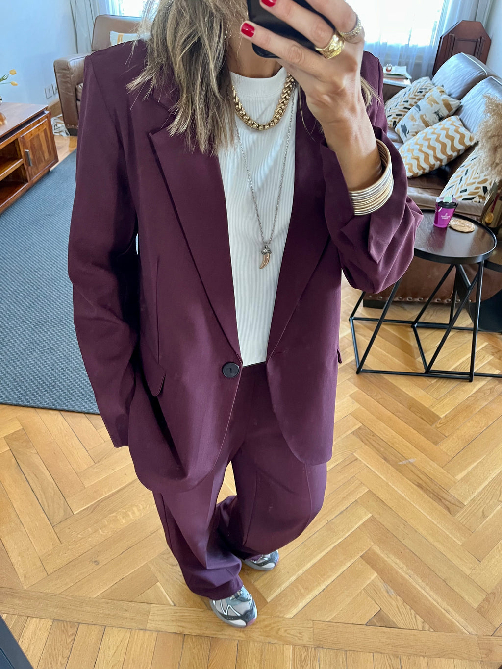 Plum Oversize Blazer