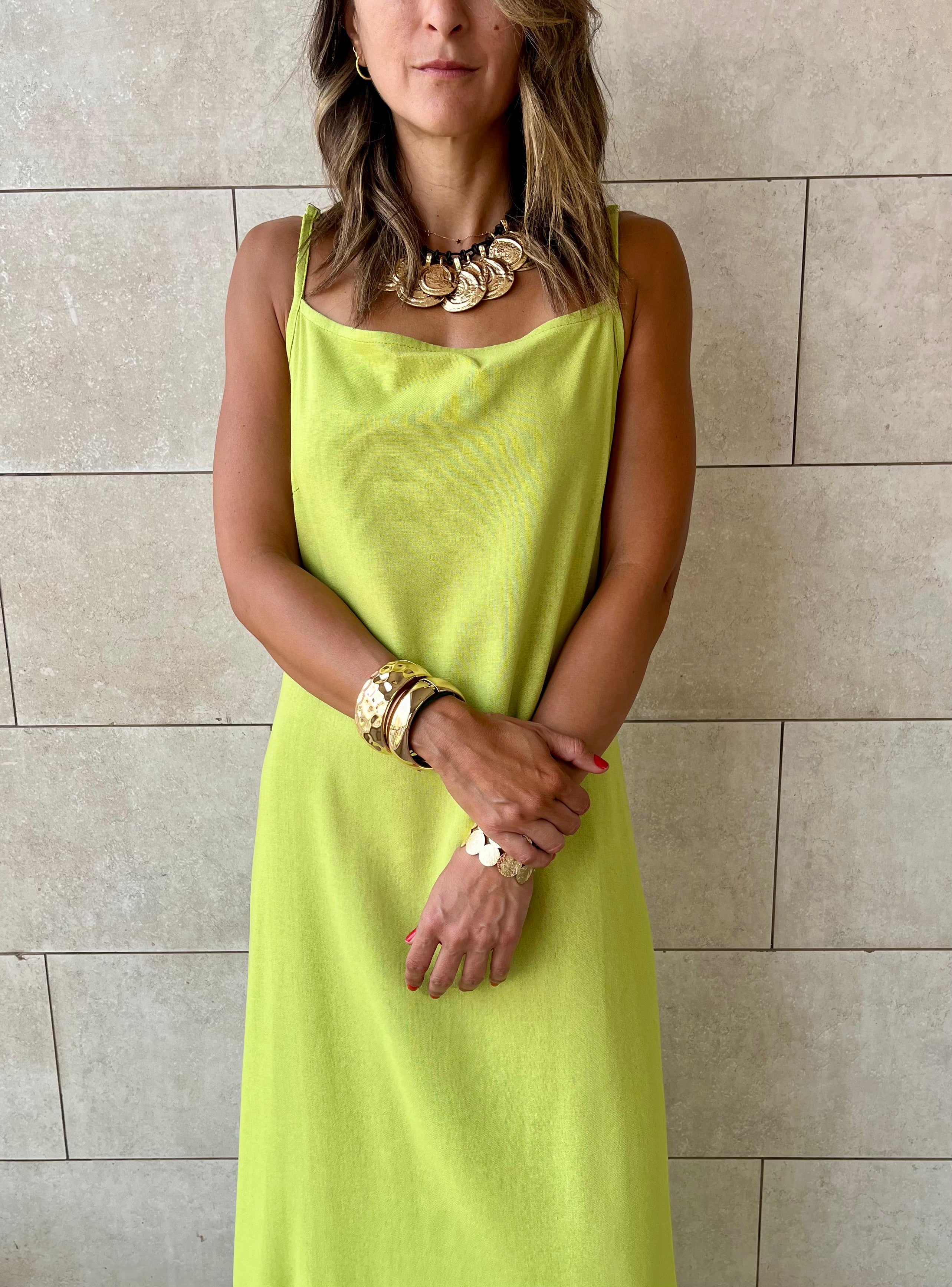 Lime Venice Basic Dress