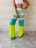 Lime Loving Lines Crochet Beach Pants
