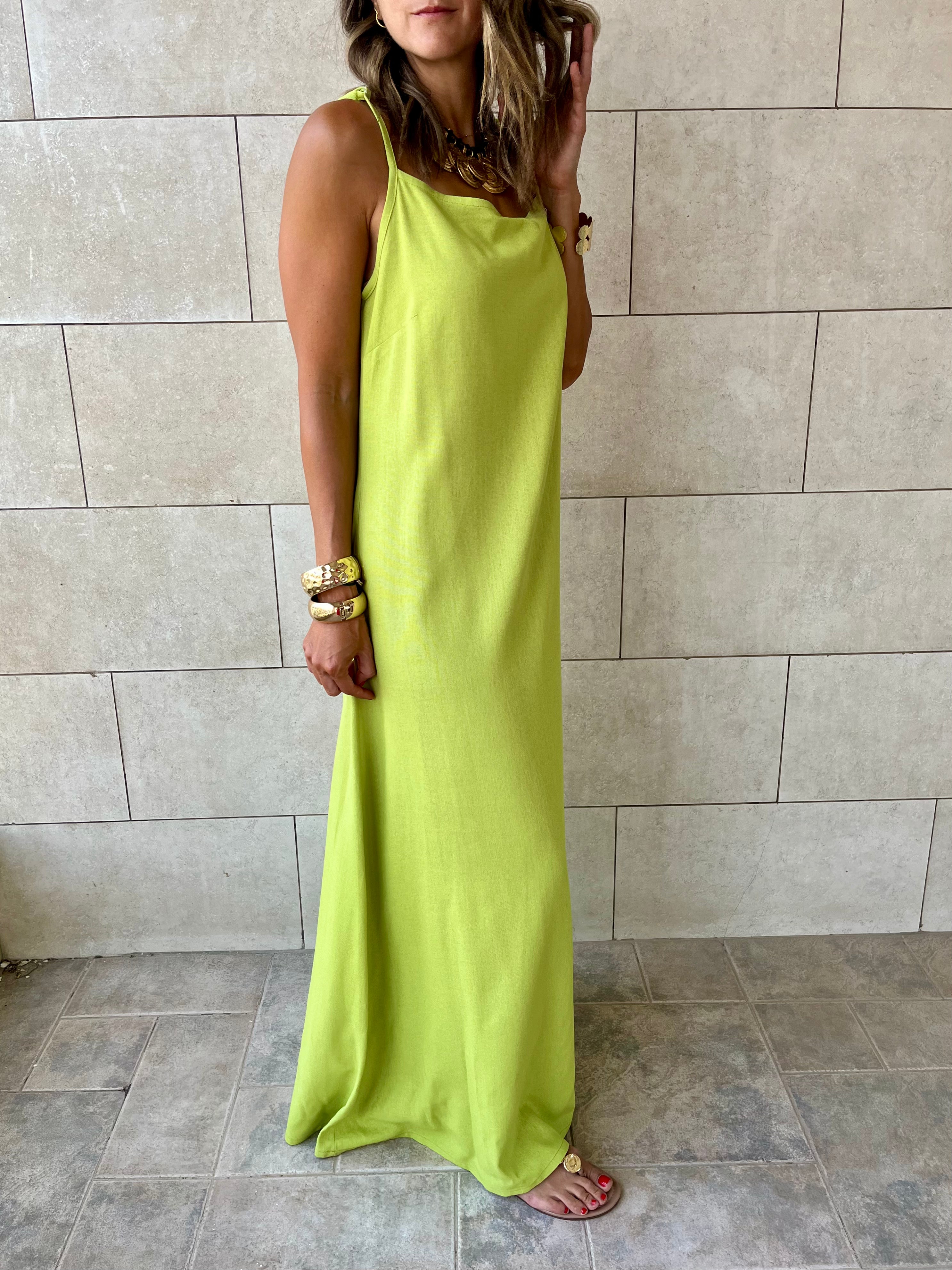 Lime Venice Basic Dress