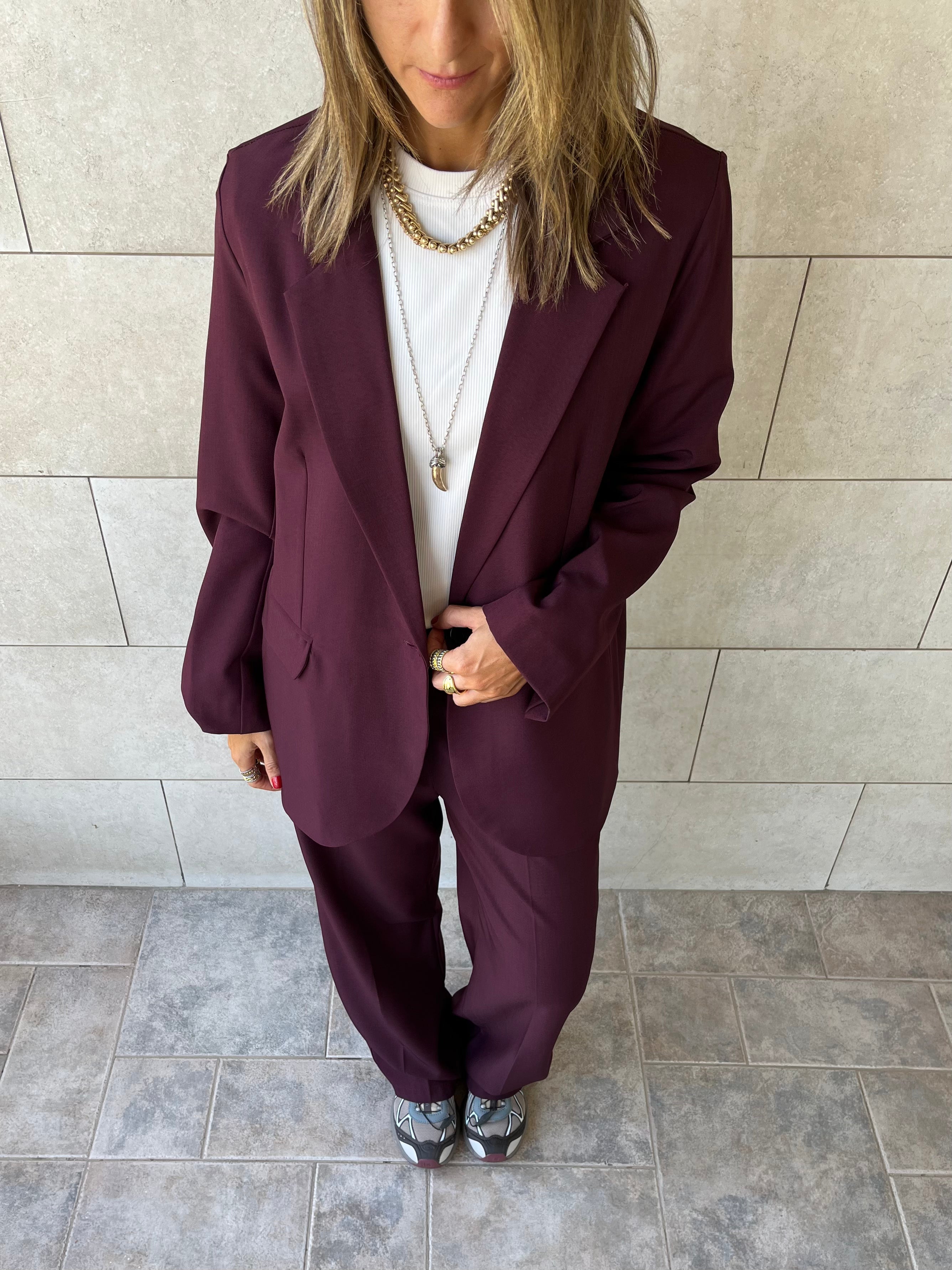 Plum Oversize Blazer