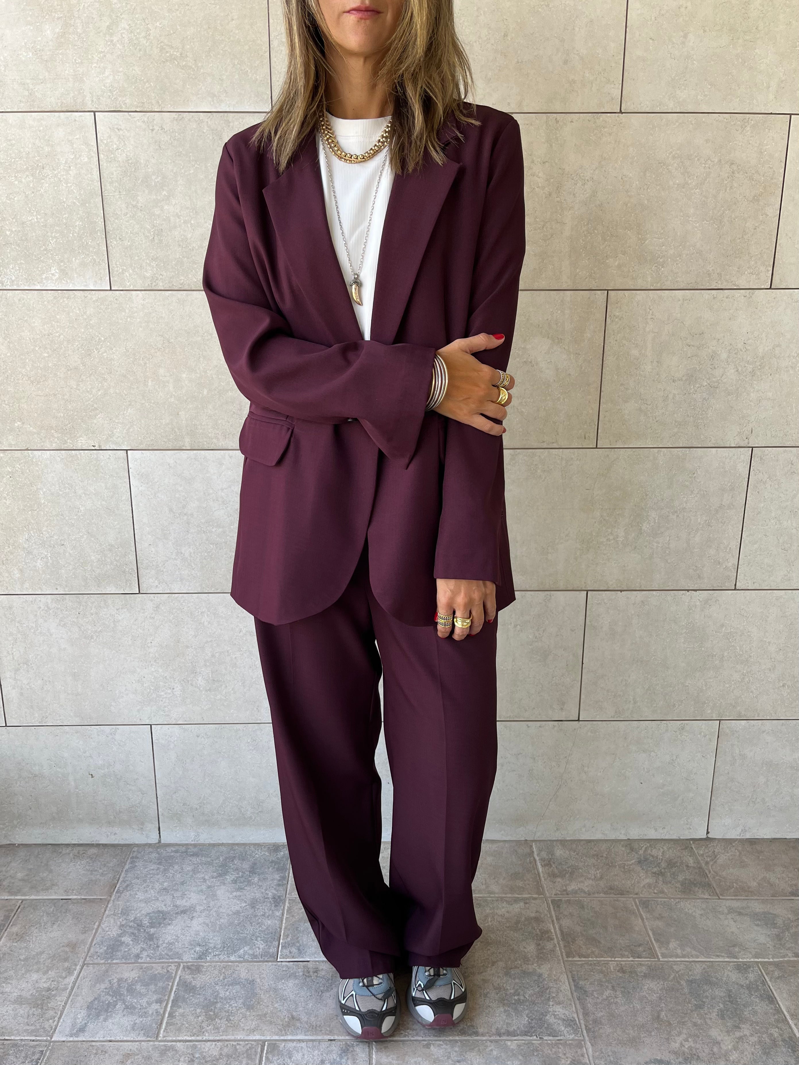 Plum Oversize Blazer