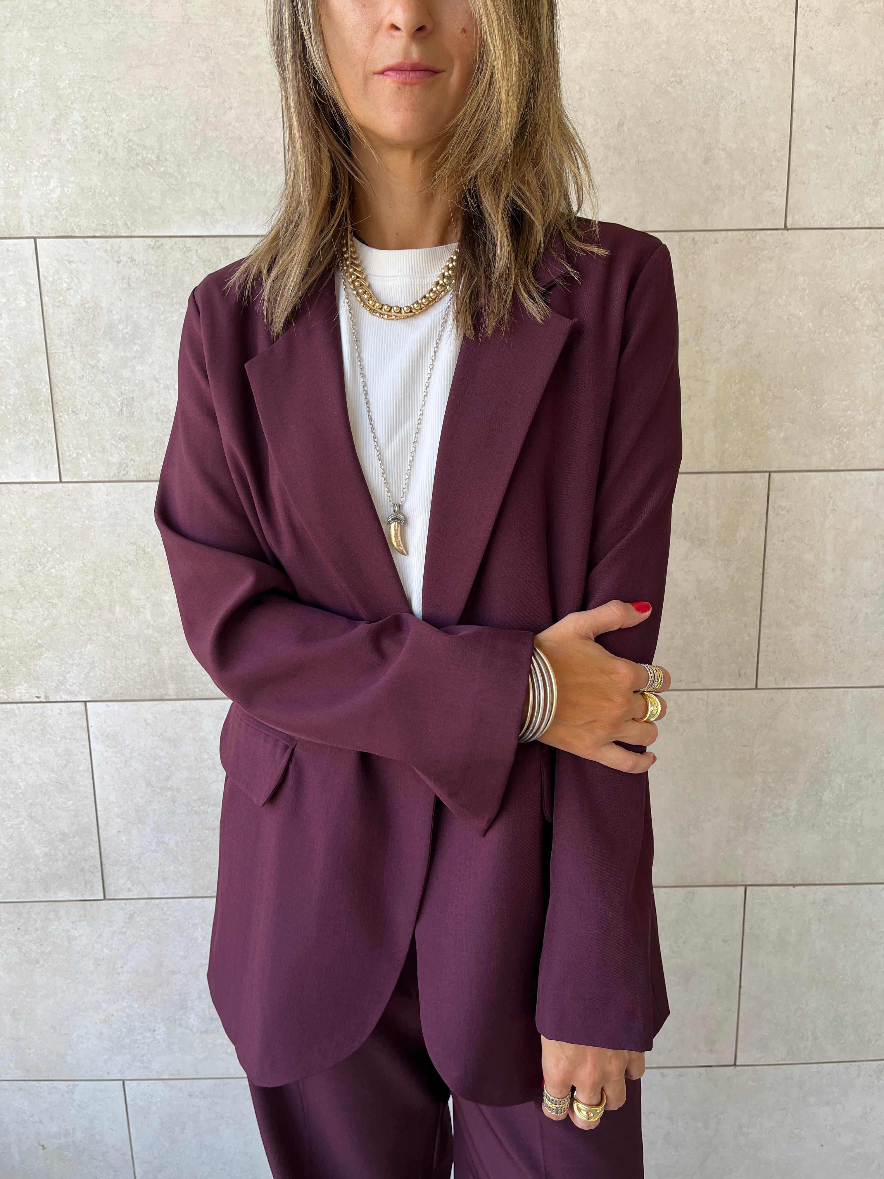 Plum Oversize Blazer