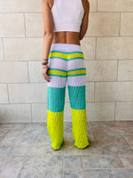 Lime Loving Lines Crochet Beach Pants