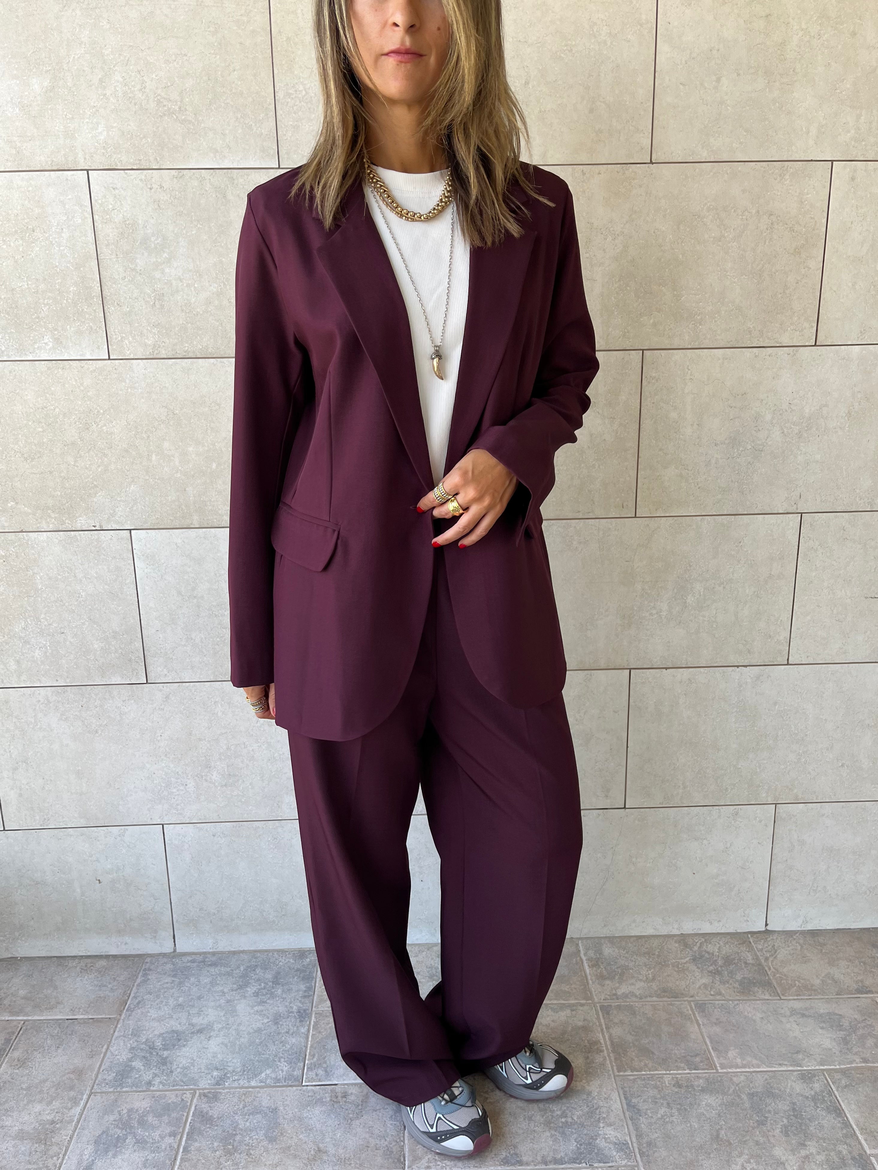 Plum Oversize Blazer