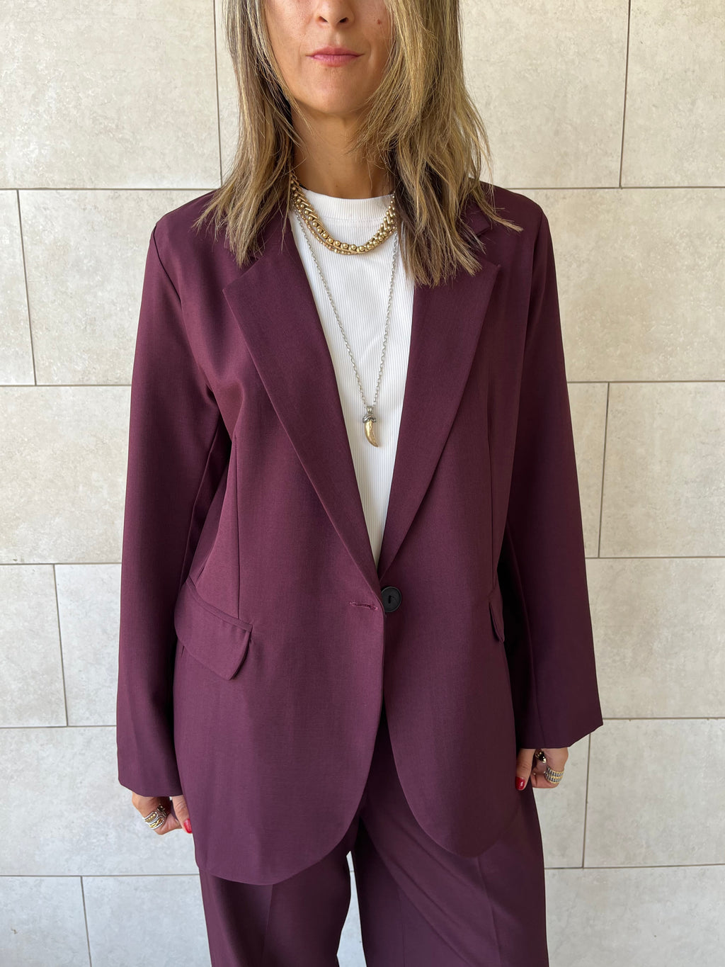 Plum Oversize Blazer
