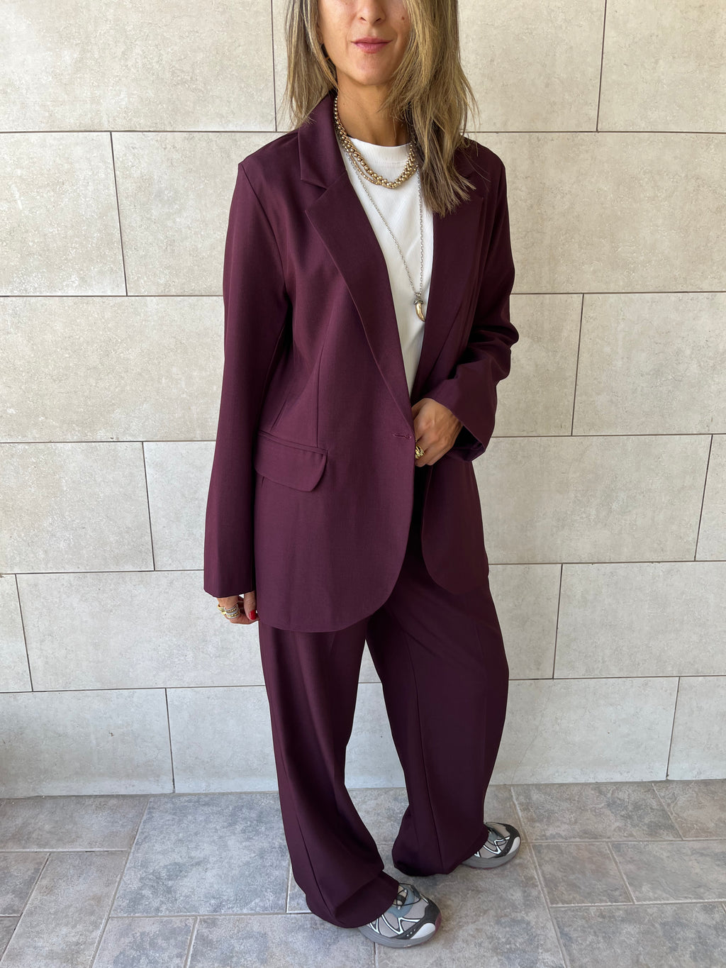 Plum Oversize Blazer
