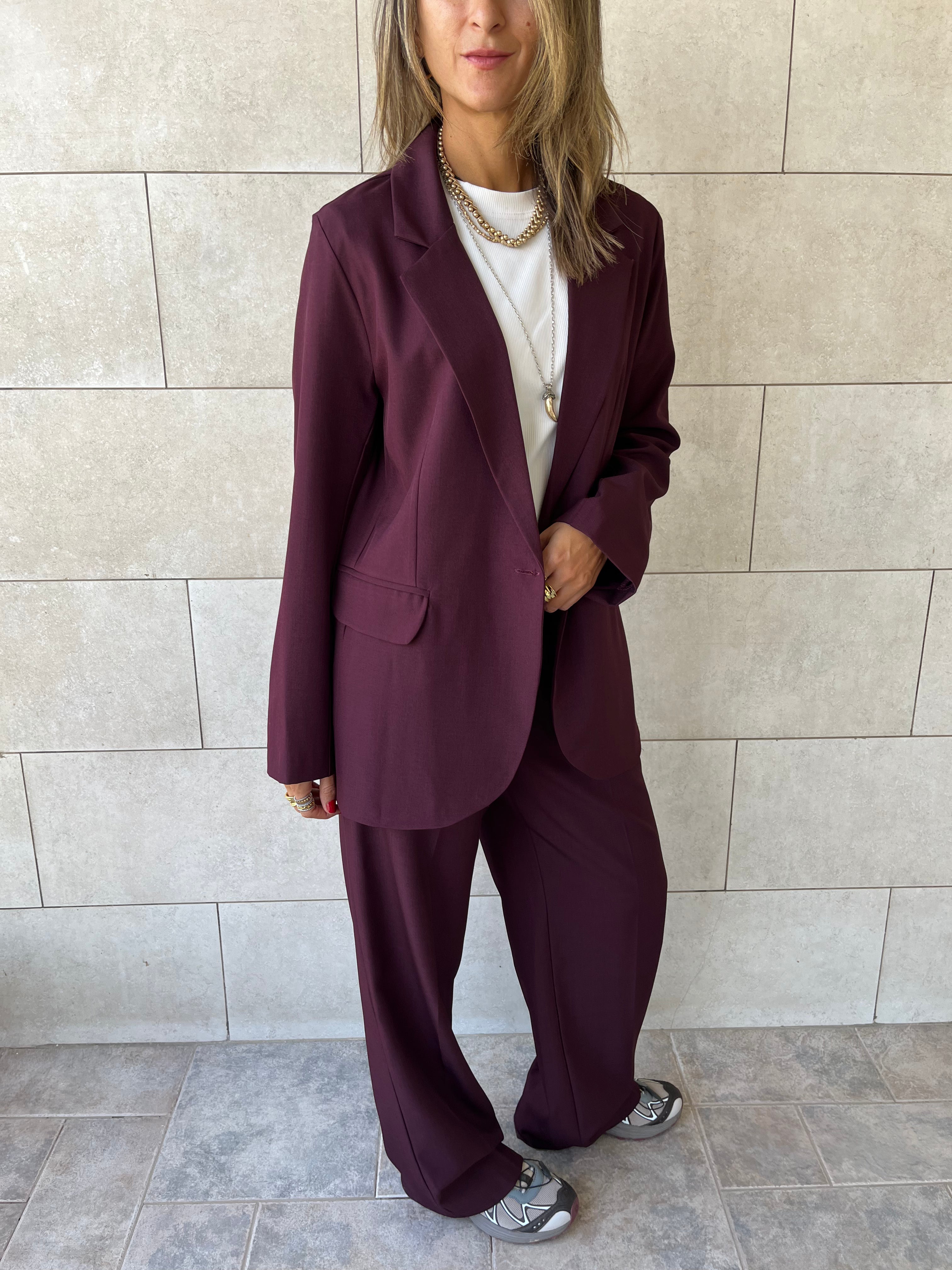 Plum Oversize Blazer