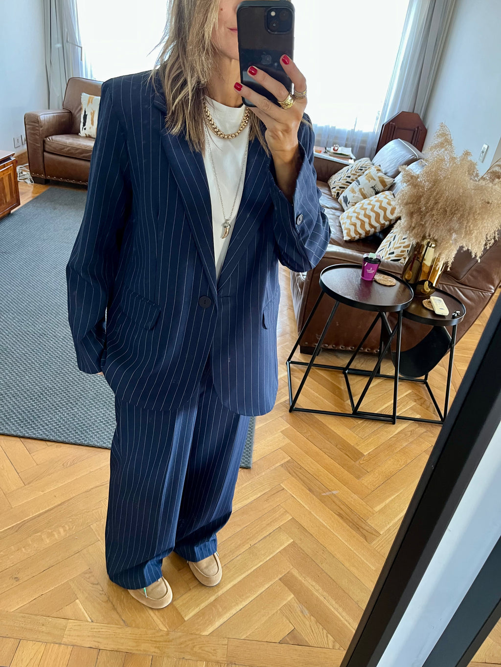 Navy Striped Blazer