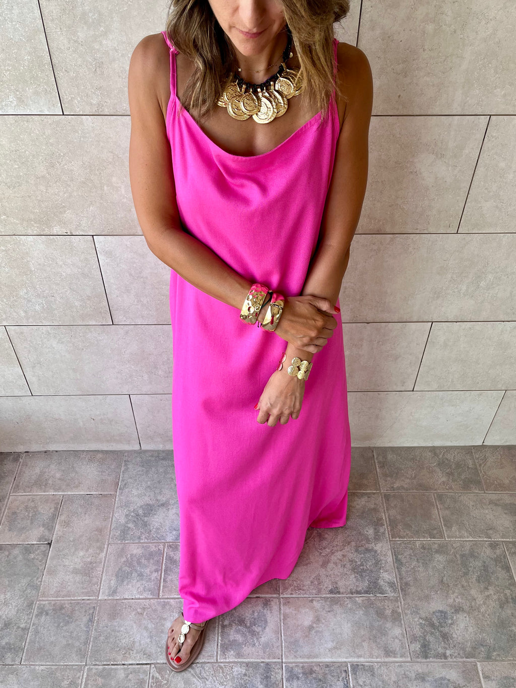 Fuchsia Venice Basic Dress