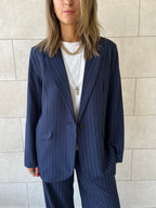 Navy Striped Blazer