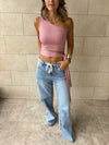 Blush 130 One Shoulder Tie Top