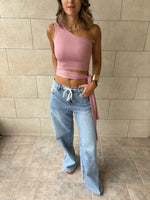 Blush 130 One Shoulder Tie Top