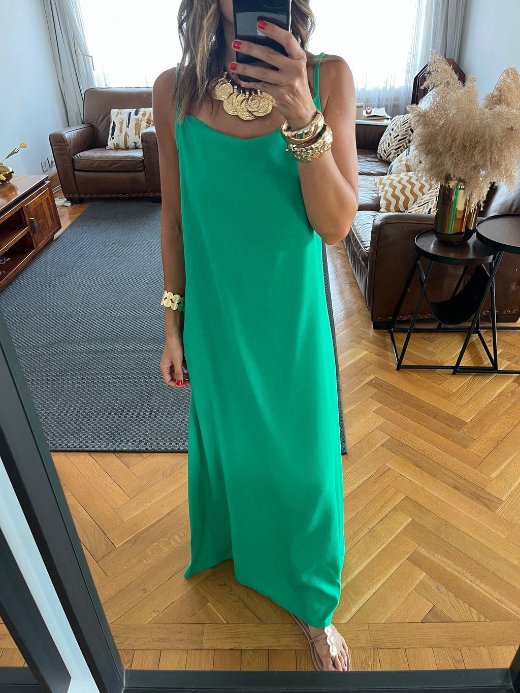 Green Venice Basic Dress