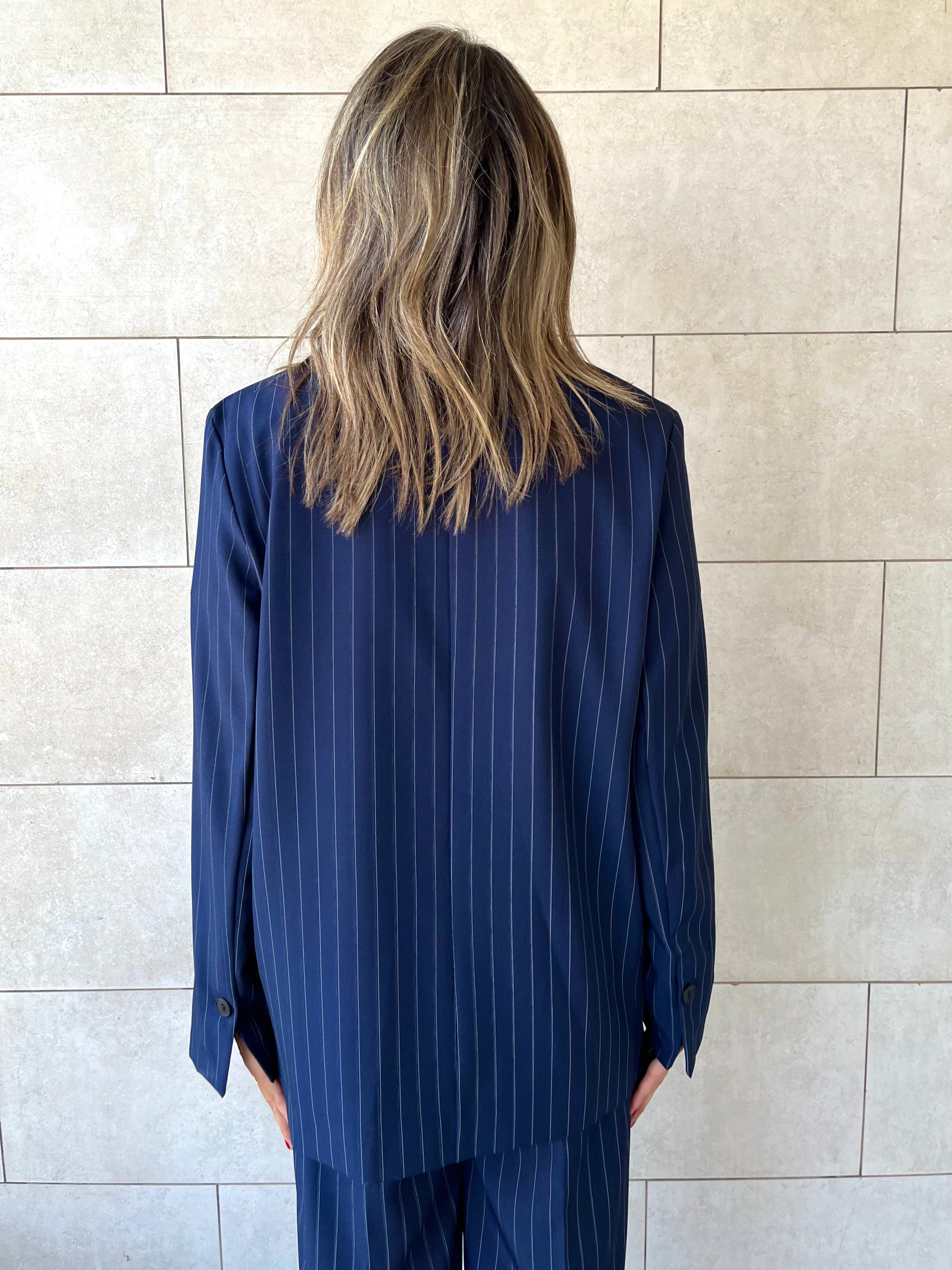 Navy Striped Blazer