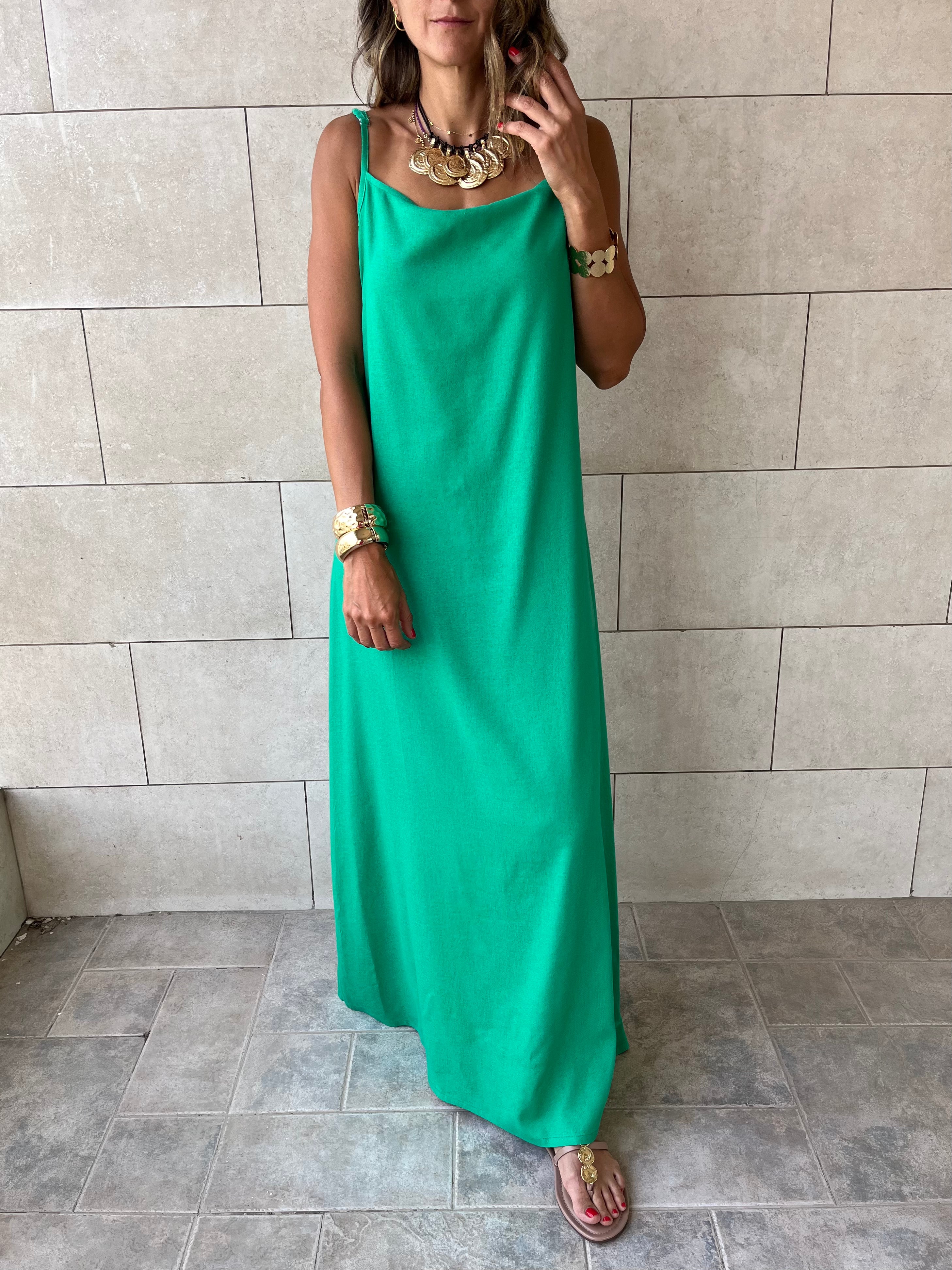 Green Venice Basic Dress