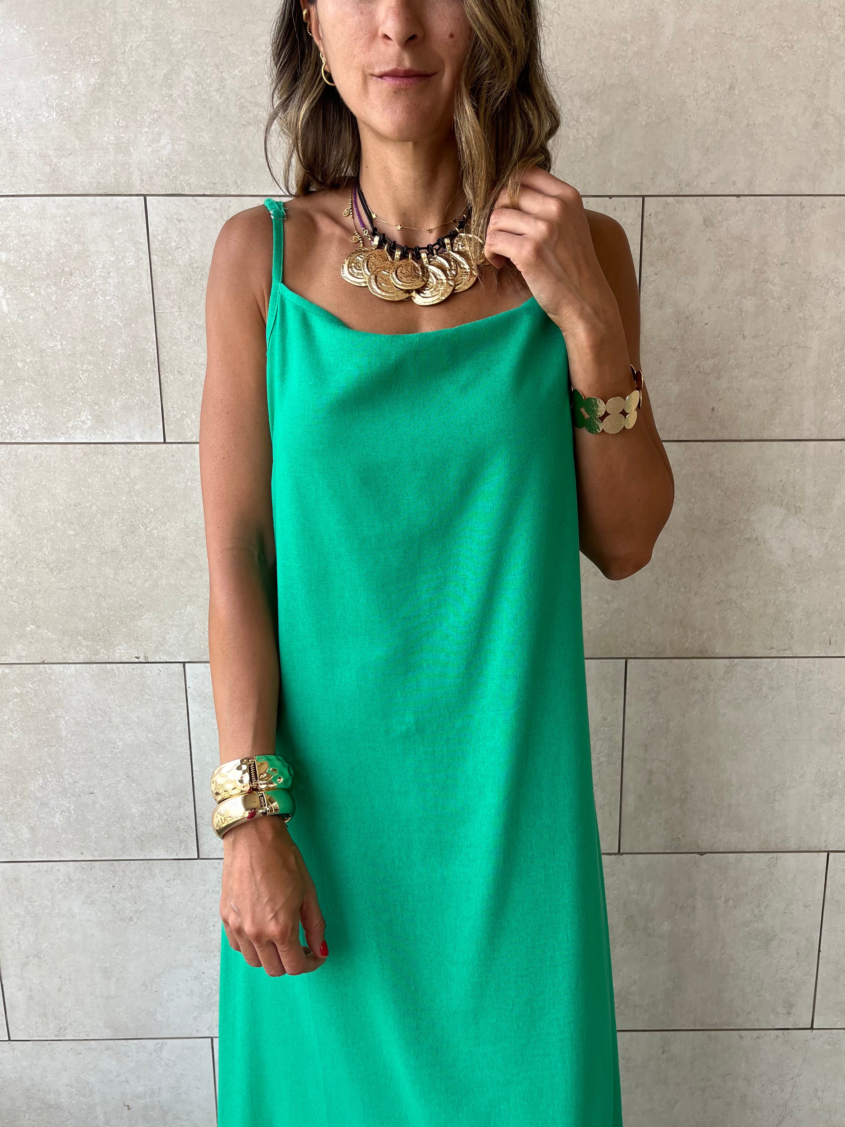 Green Venice Basic Dress