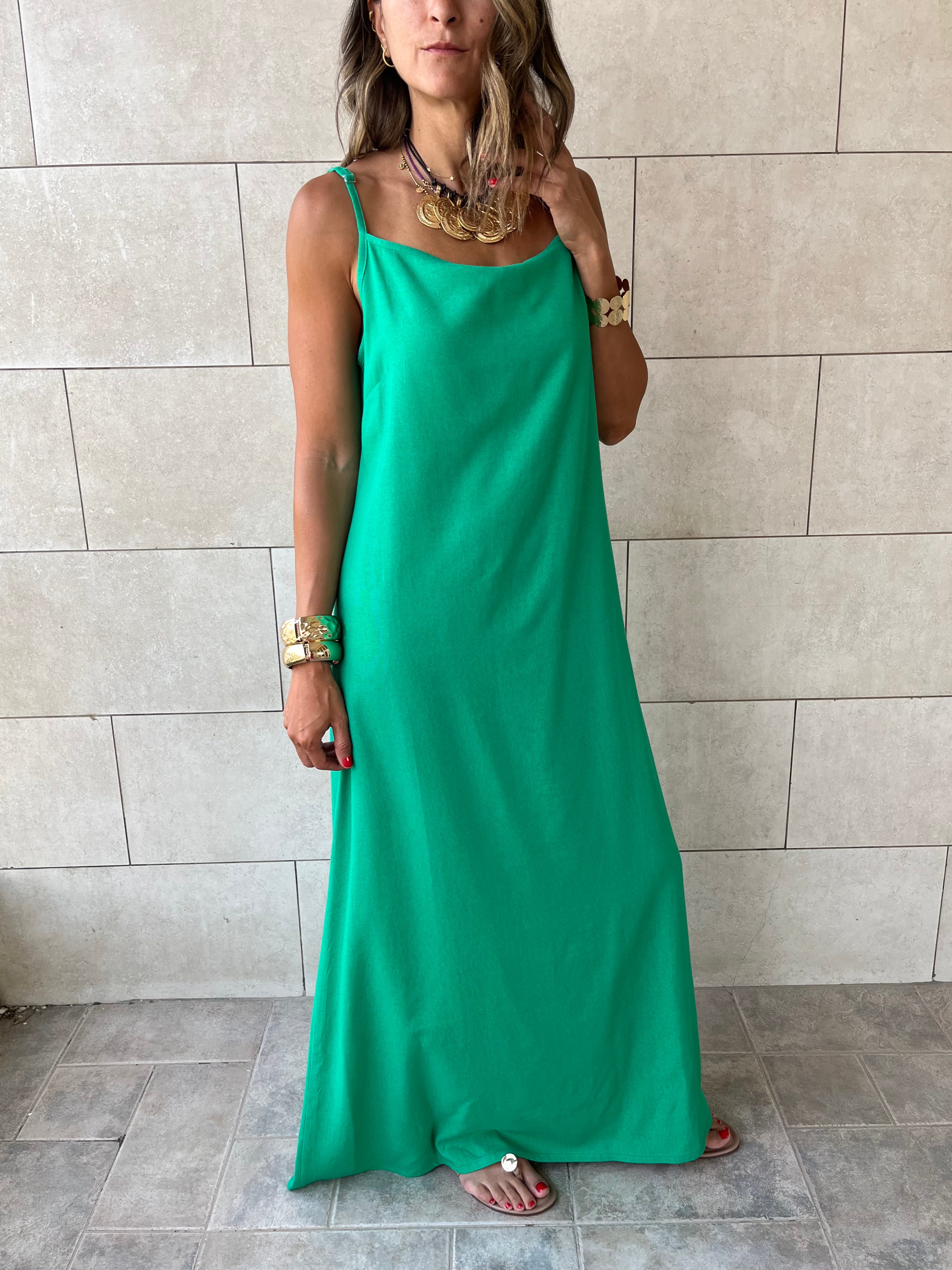 Green Venice Basic Dress