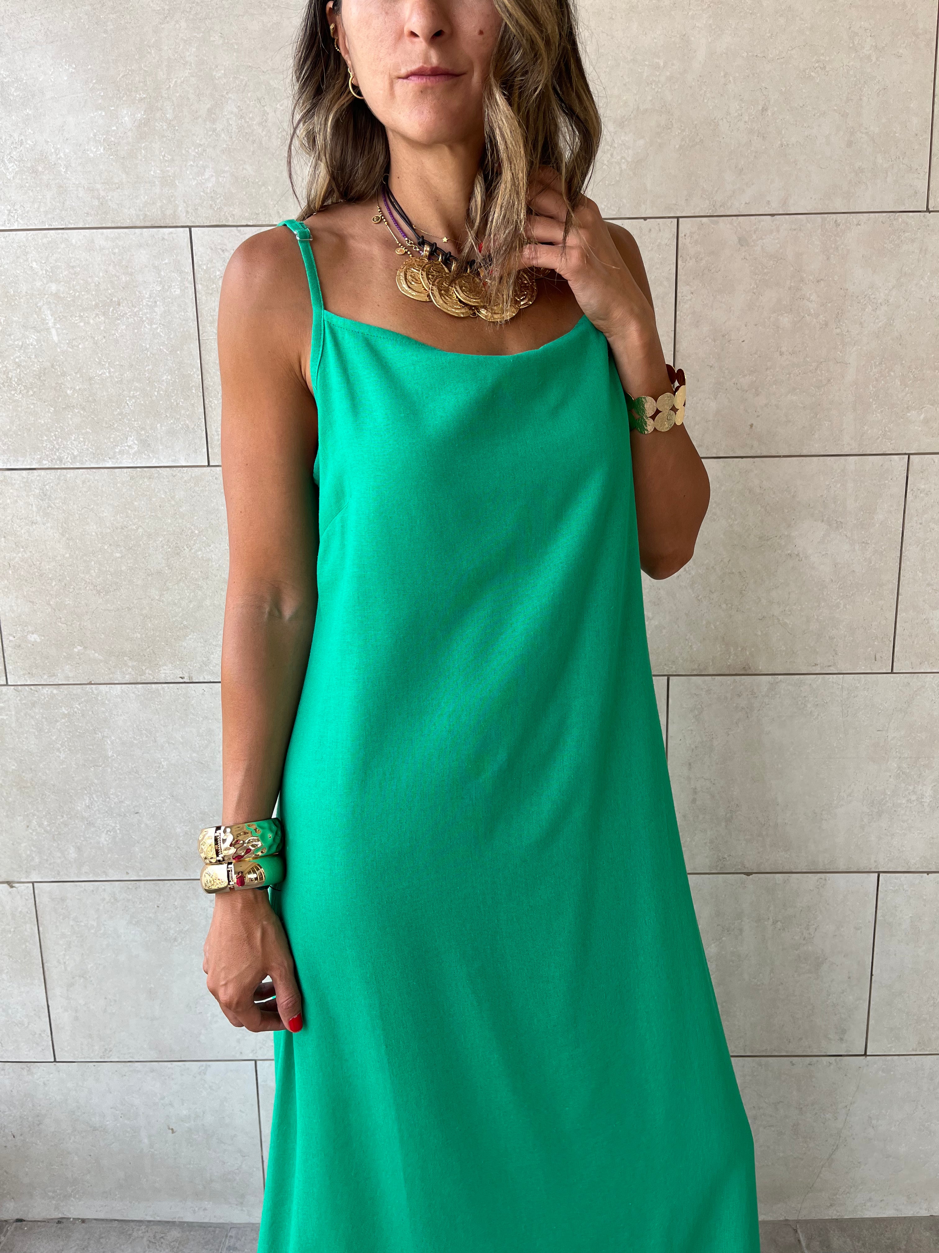 Green Venice Basic Dress