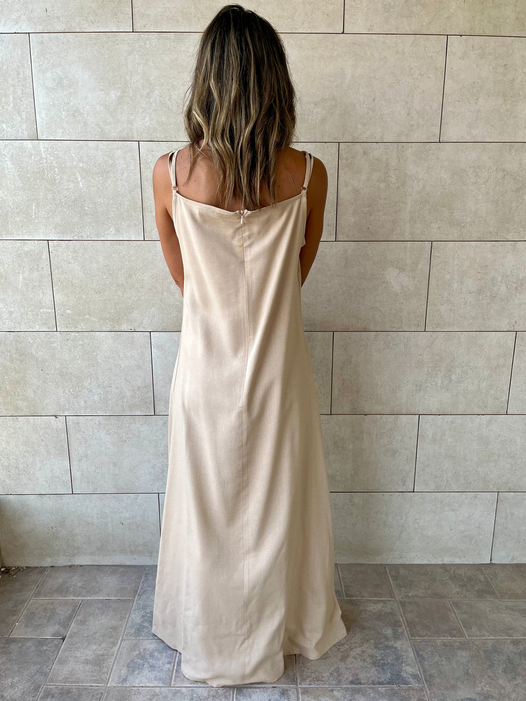 Beige Venice Basic Dress