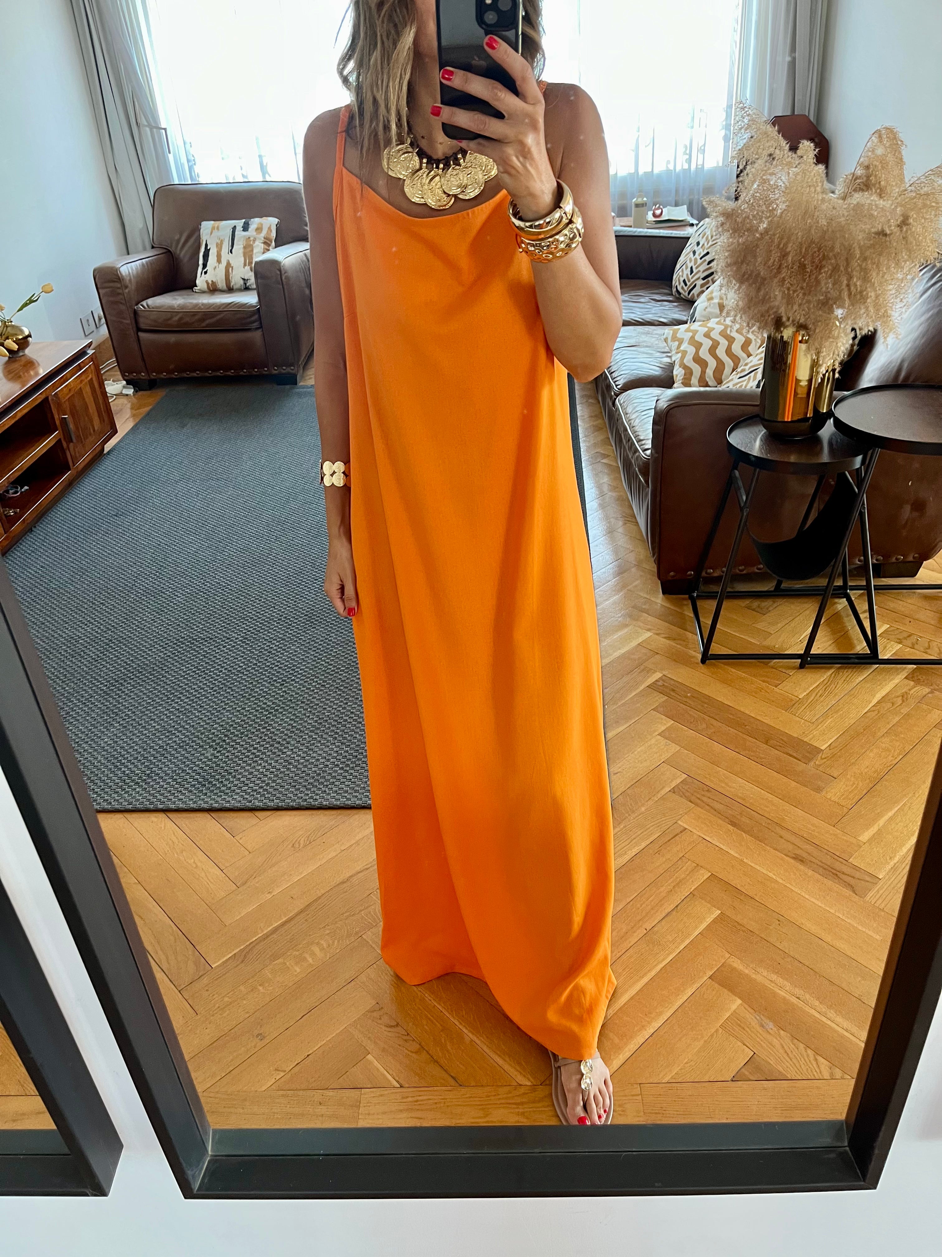 Orange Venice Basic Dress