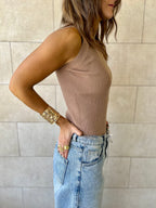 Cafe 101 Interknit V Ribbed Top
