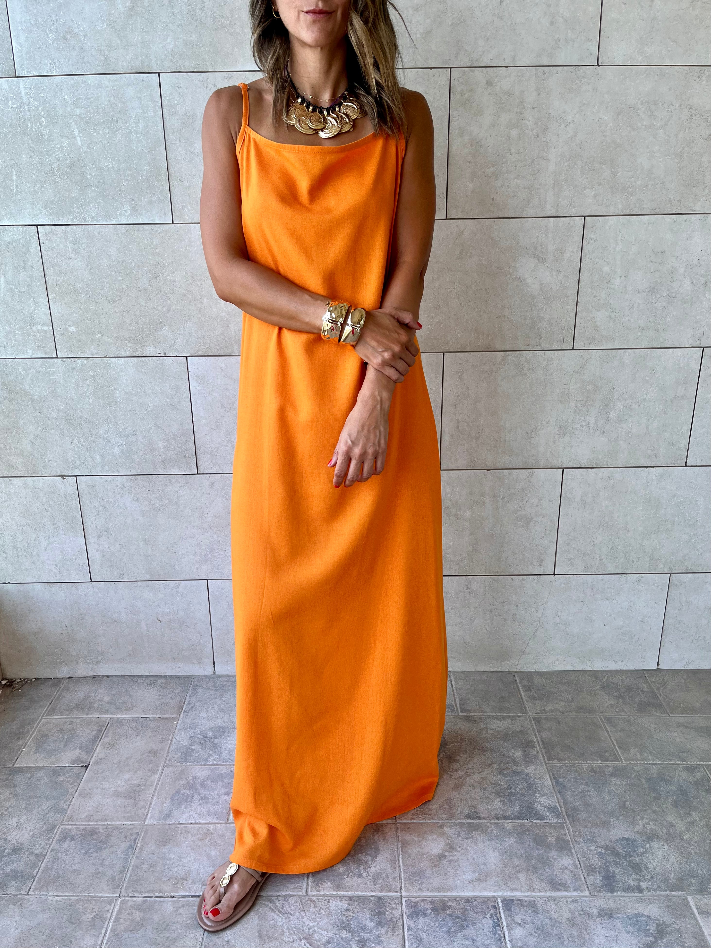 Orange Venice Basic Dress