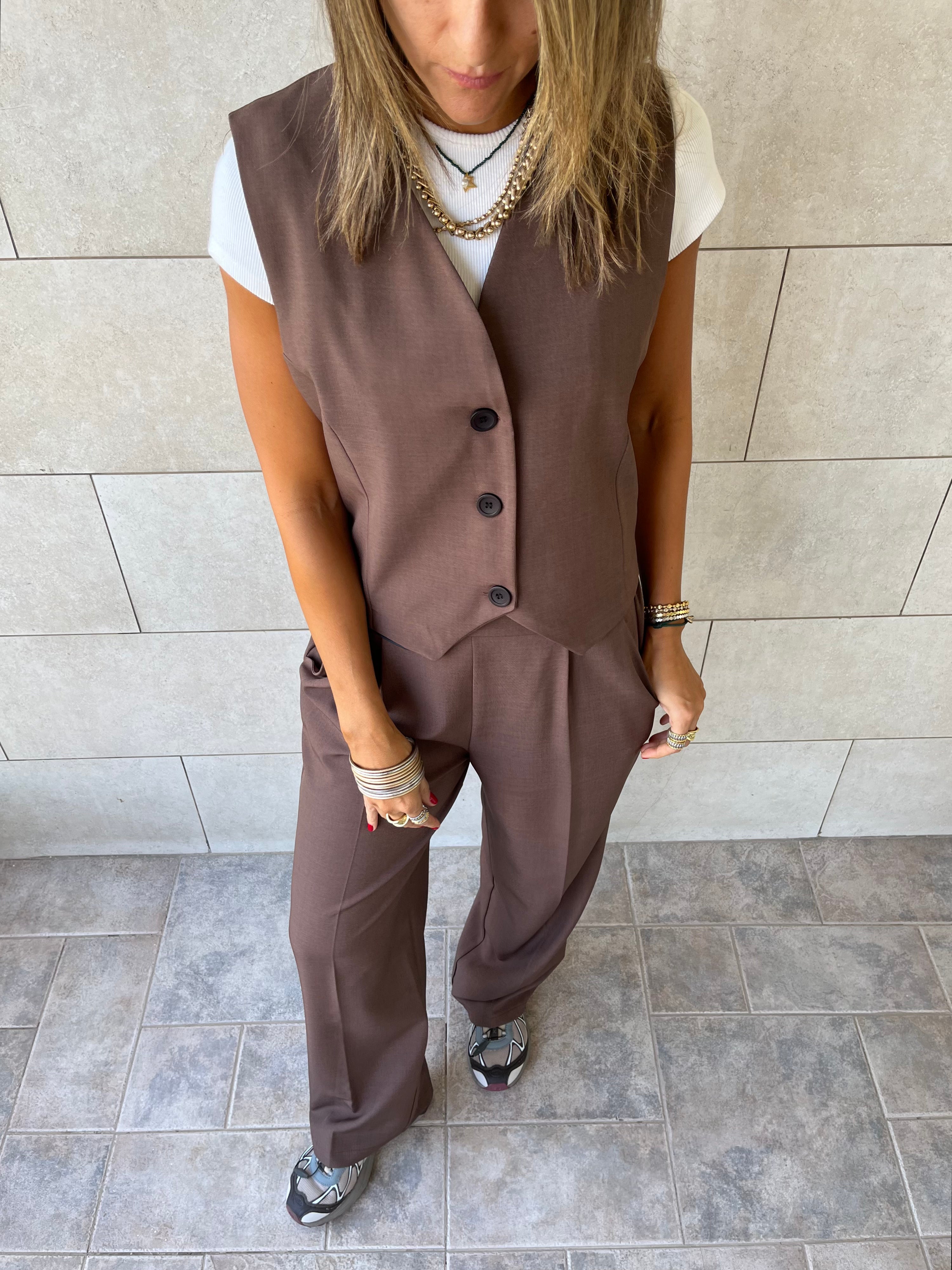 Brown Frillu Signature Pants