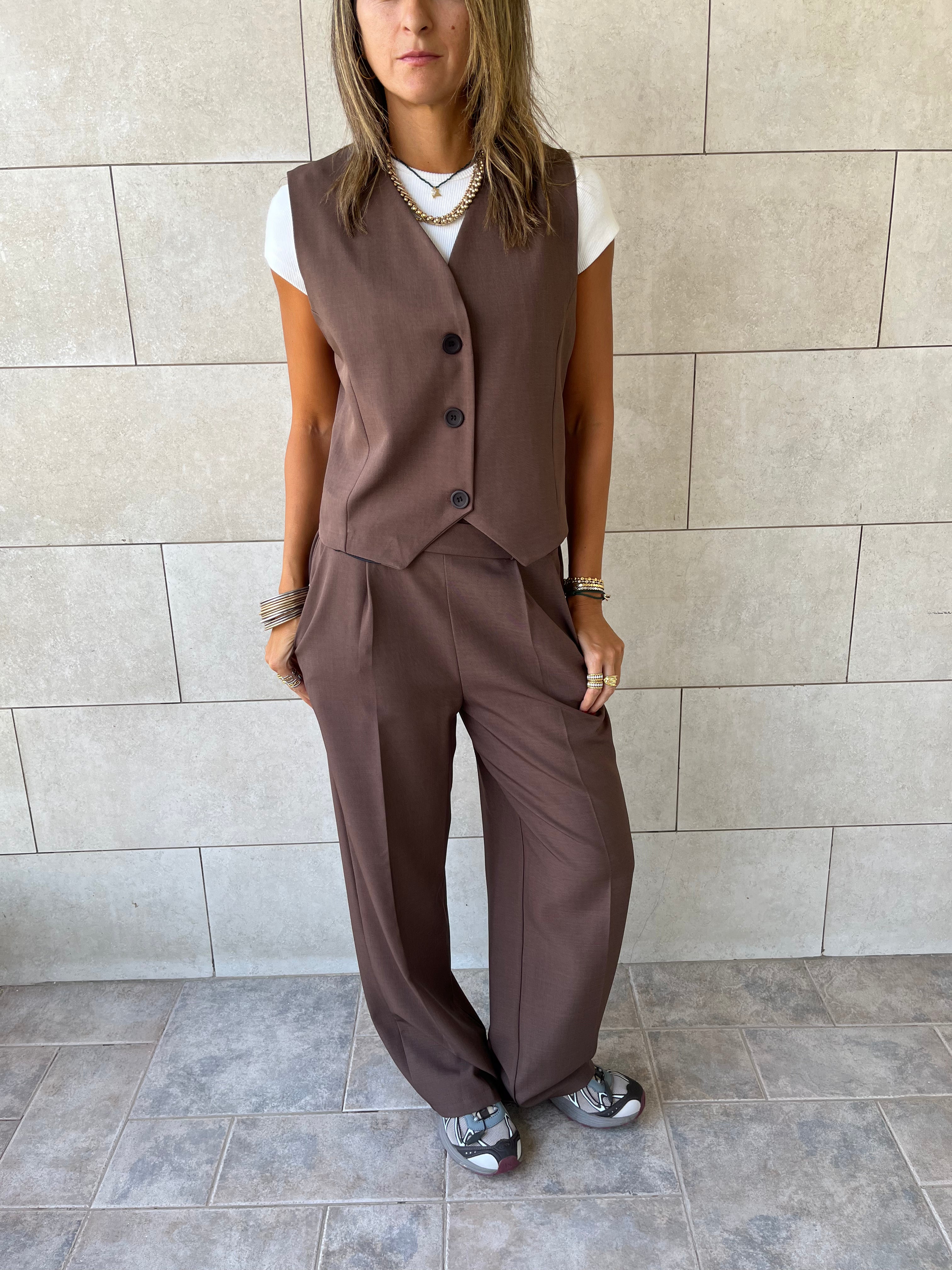 Brown Frillu Signature Pants